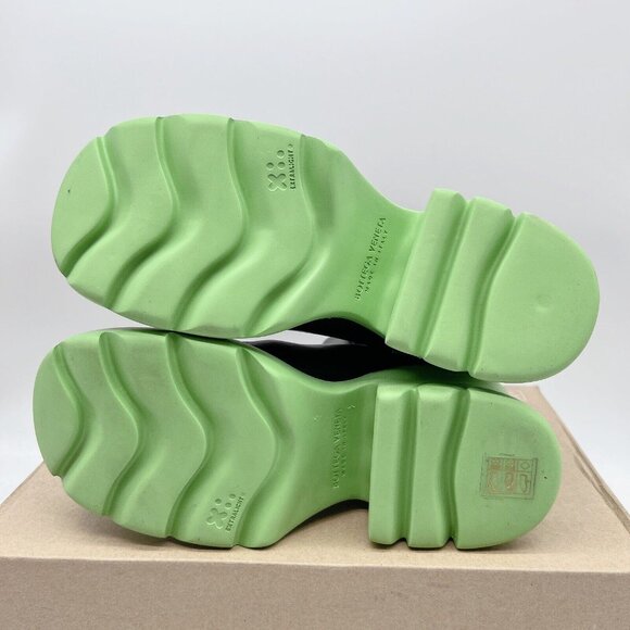 BOTTEGA VENETA Flash Chelsea Boots Platform Black Green Leather US 7.5 EU 37.5 - Picture 10 of 14